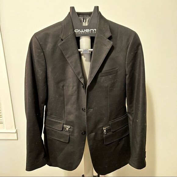 Michael Kors Navy Mens 3-Button Blazer 38R Double Zip Pockets - Picture 5 of 7